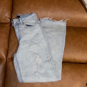 Indigo Rein Light Blue Distressed Women Jeans